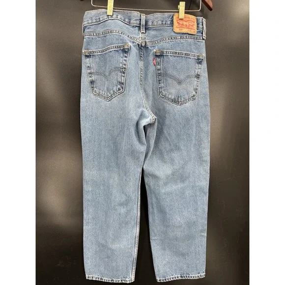Levis 550 Relaxed Fit Tapered Leg Blue Denim Jeans Mens 34x29 Medium Wash - Picture 3 of 7